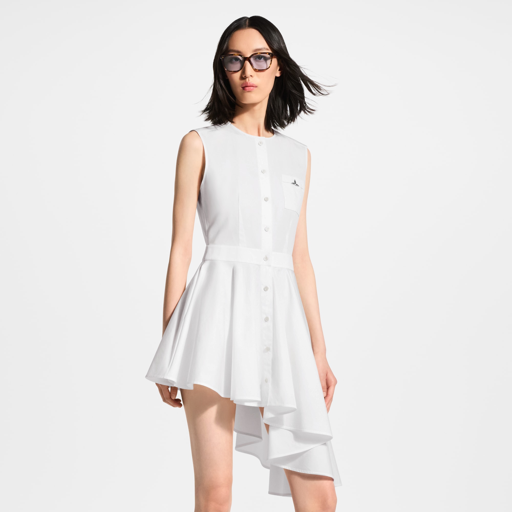 Asymmetrical Shirt Dress - Women - Ready-to-Wear | LOUIS VUITTON ®